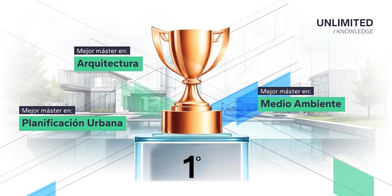 Una copa en un podio con el número 1 y el nombre delos tres másters ganadores
